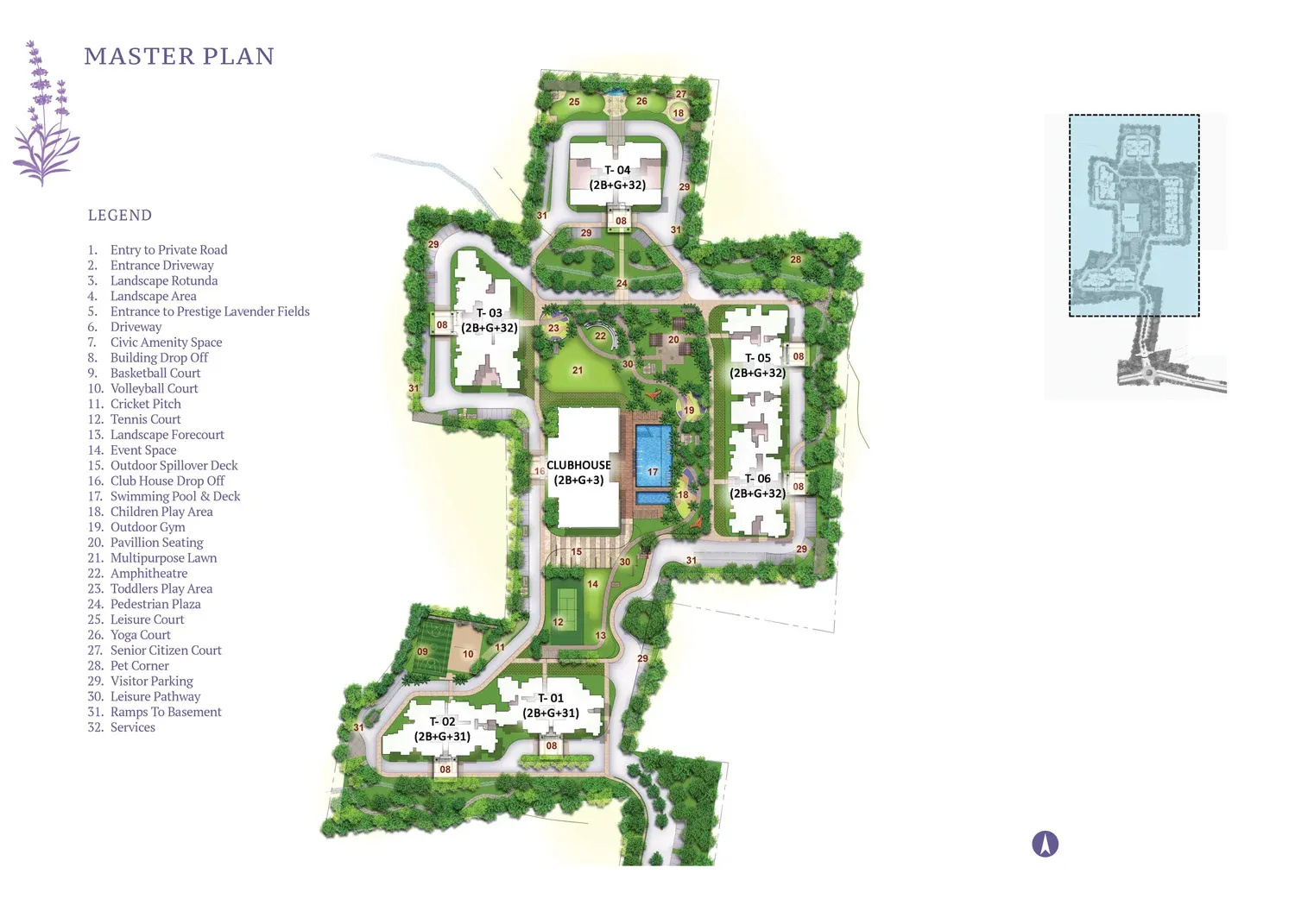 Prestige Lavender Fields Master Plan Image