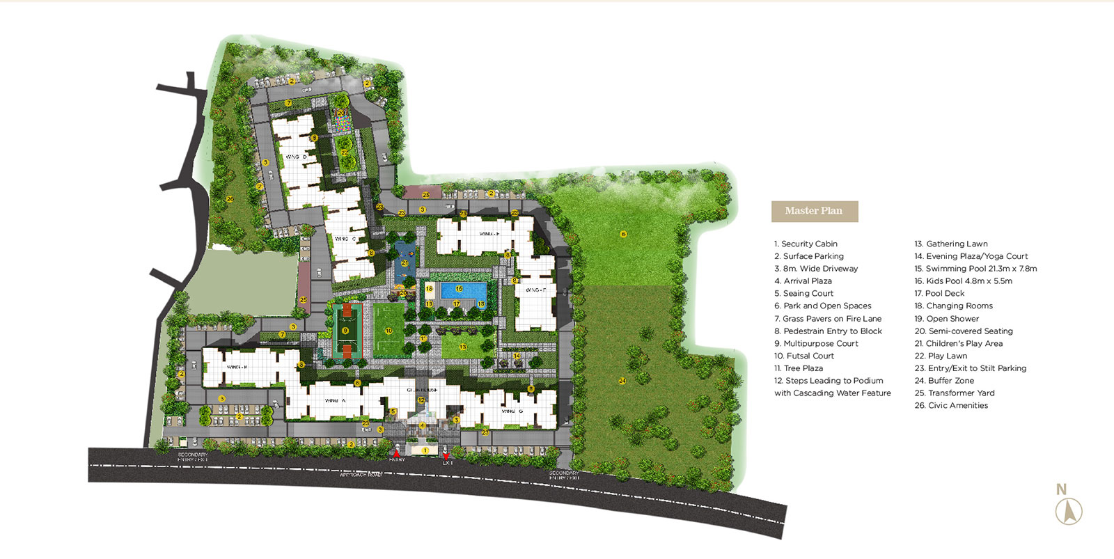 Ajmera Lugaano - AB Wing Master Plan Image