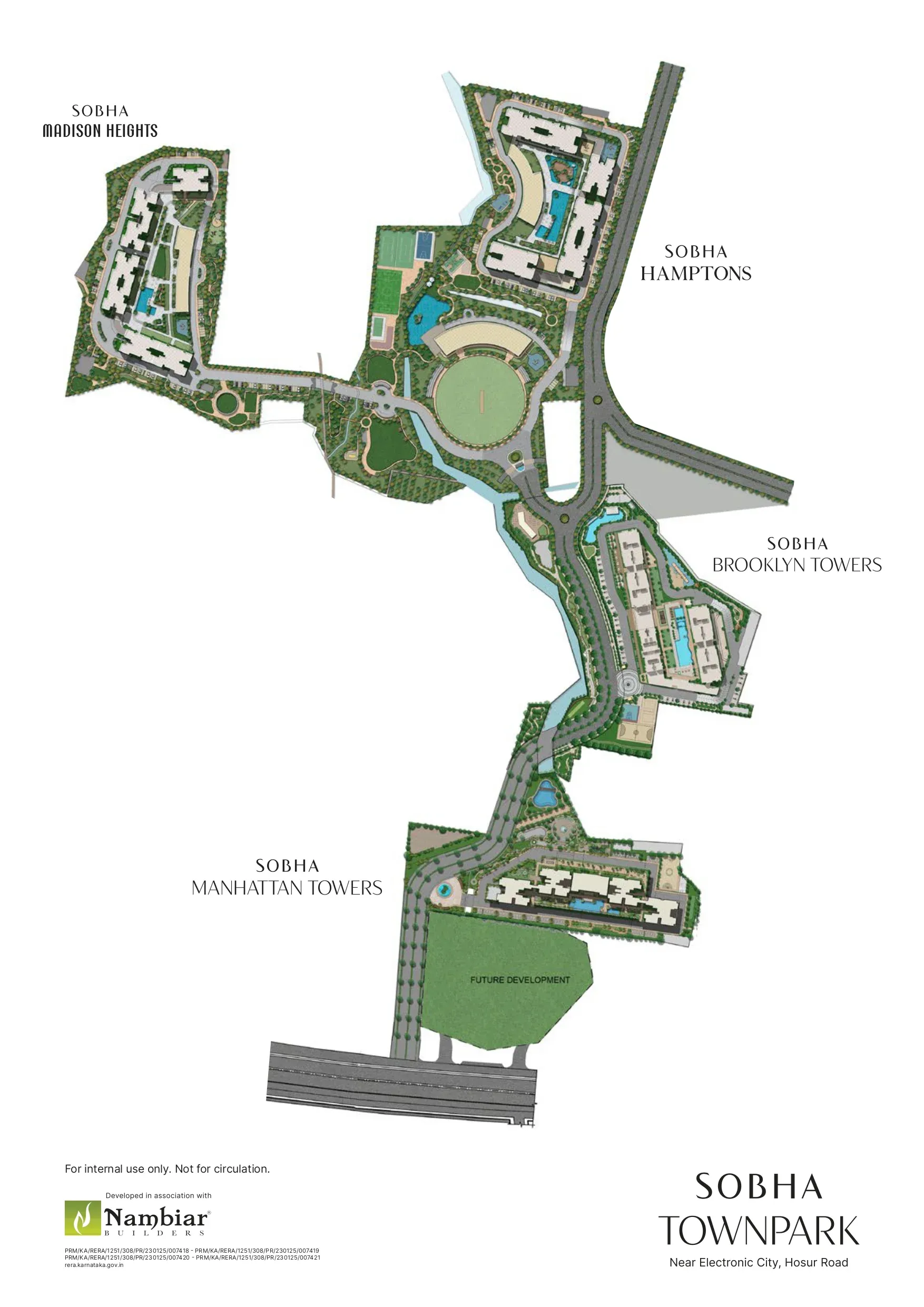 Sobha Madison Heights - Townpark Master Plan Image