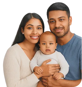Happy family who bought their home with Propsoch